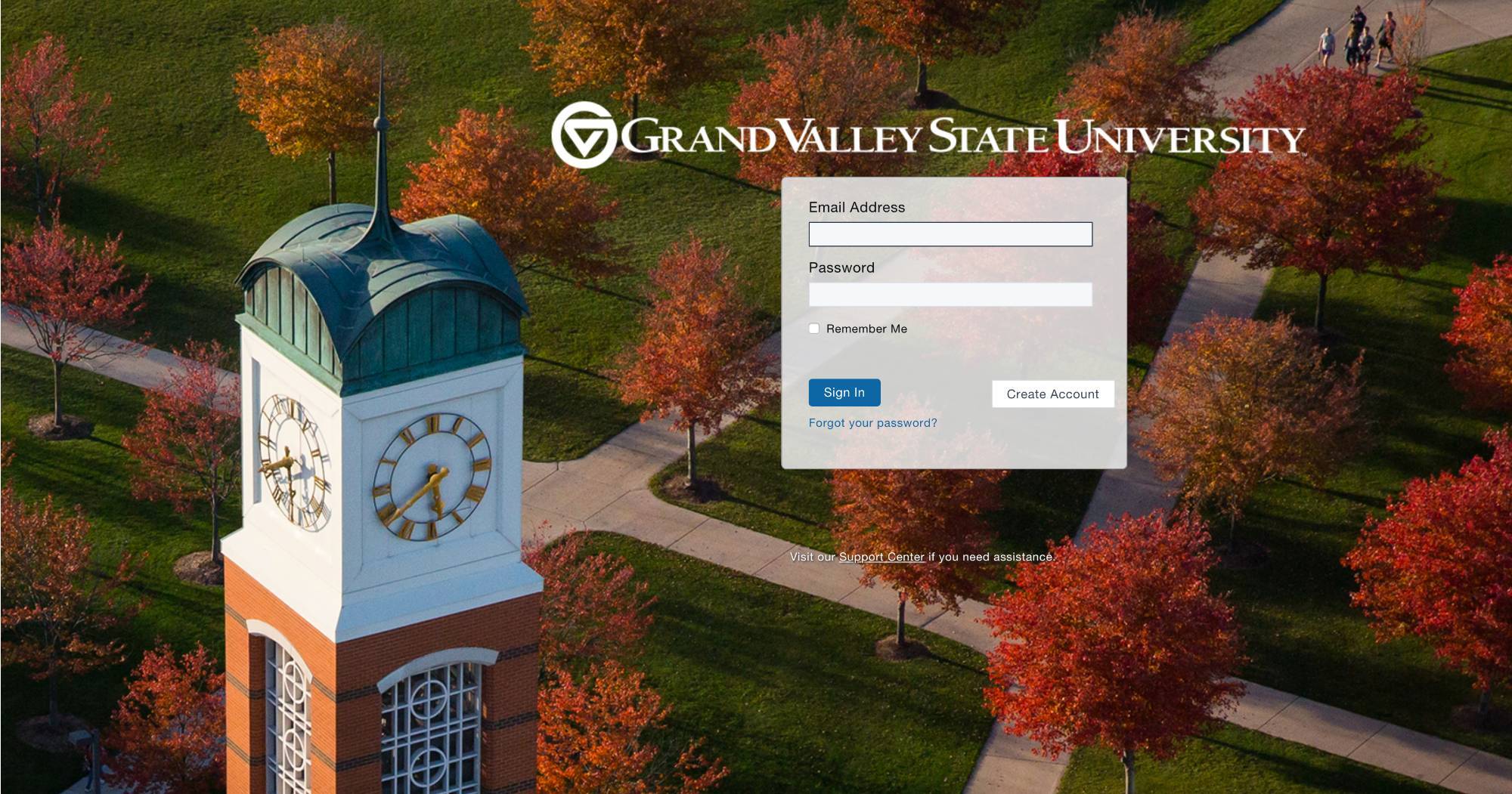 Computer Displays showing GVSU website